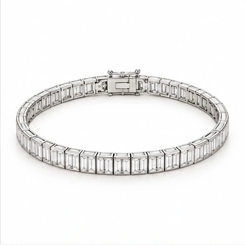 Baguette Bracelet — Baguette cut diamonds