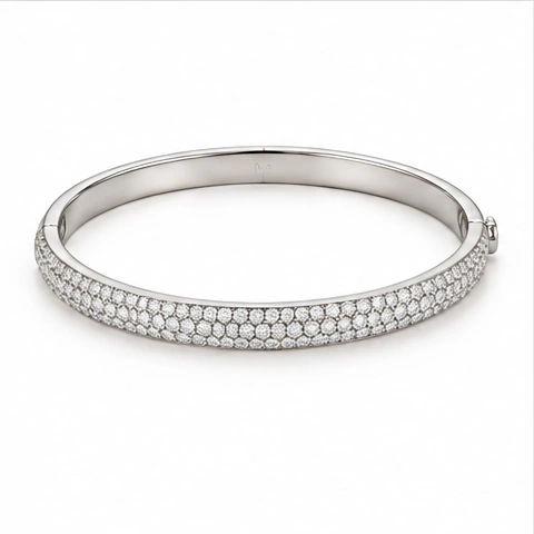 Diamond Bangle — White gold · diamond set