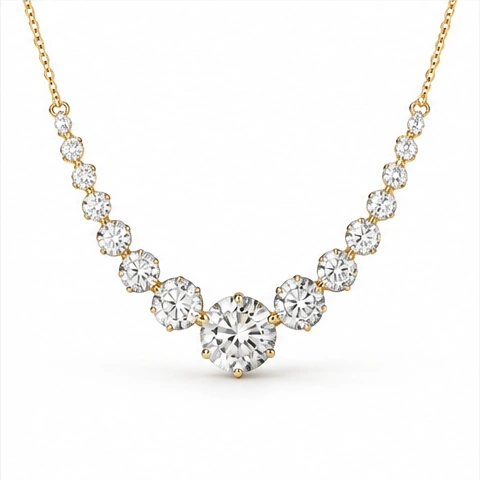 Fine Diamond Necklace — 18ct white gold