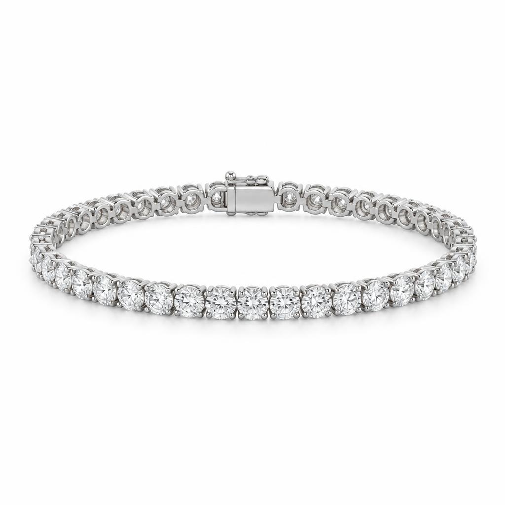 Diamond Tennis Bracelet — White gold · diamond set